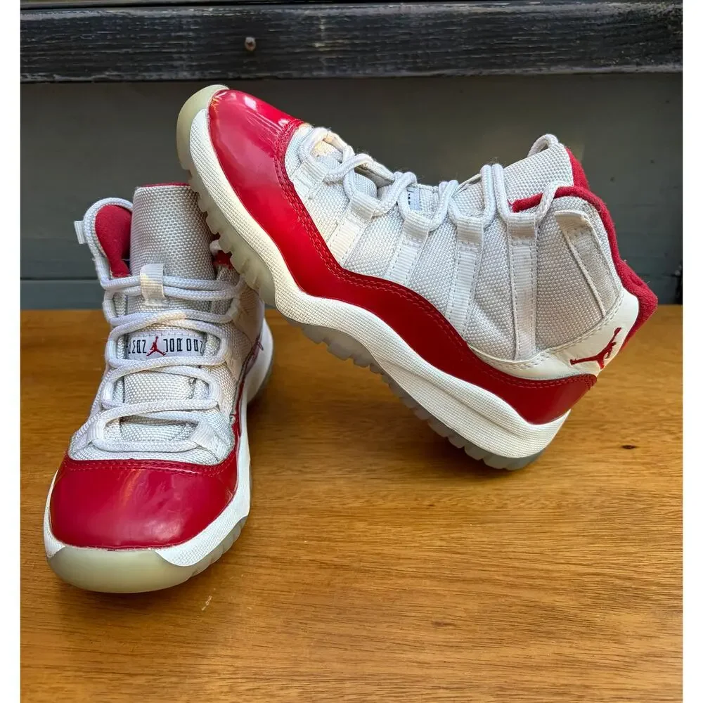 Air Jordan 11 Retro Cherry 2022 PS Kids Size 13C Red White 378039-116
